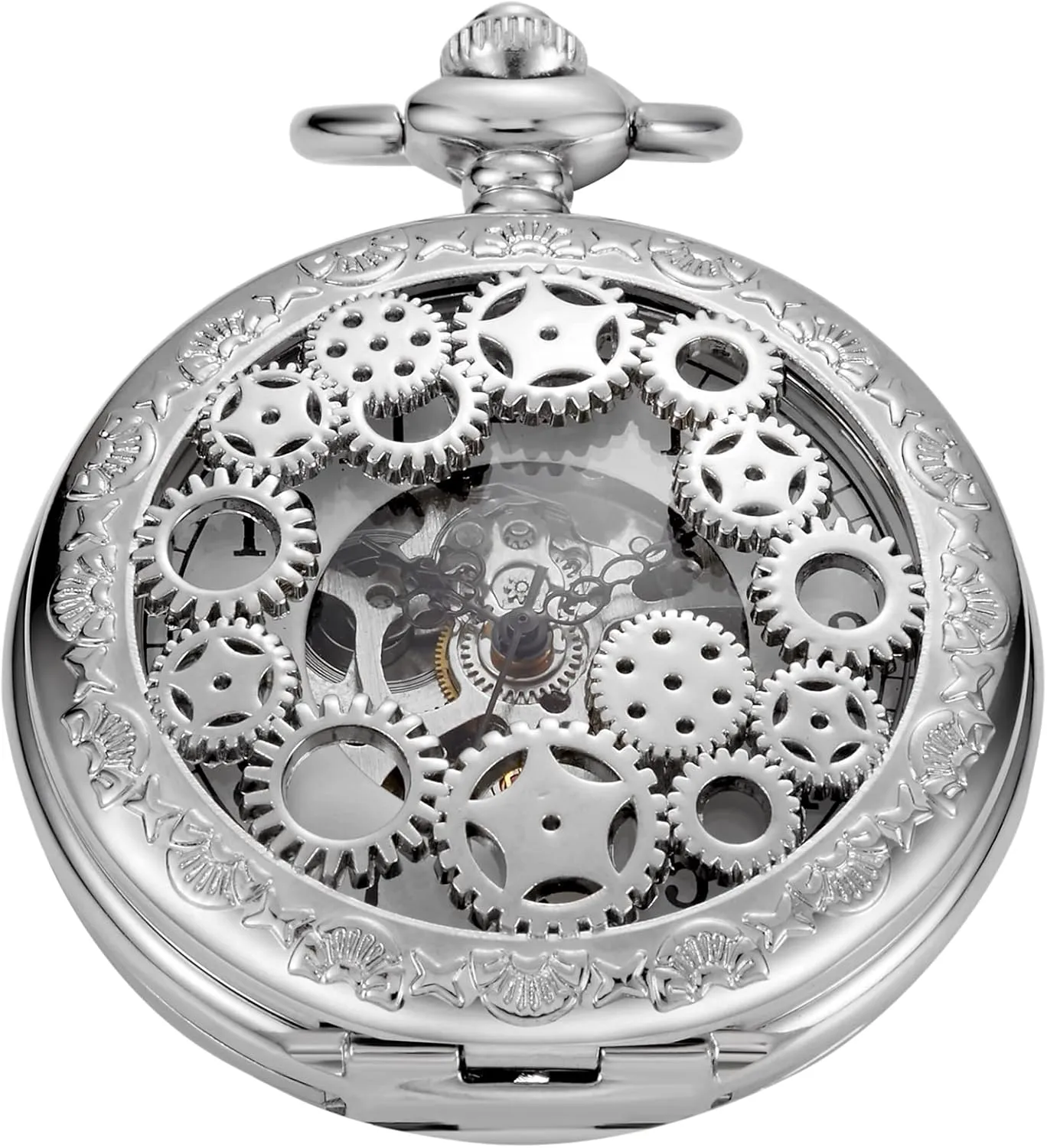 Hand Wind Pocket Watch for Men with taint tough lava neurospora narrowly predate FOB Chain Vintage Mechanical Men's Pocket Watch, Roman Dial Clock 