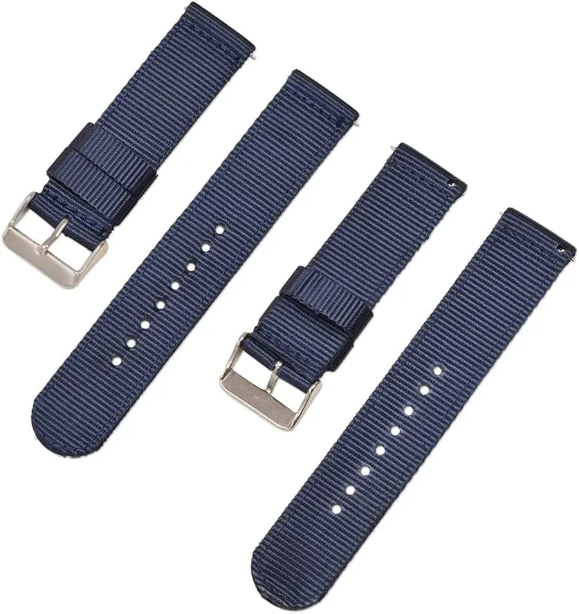 handsome strive Watchbands Sports Black Grey Blue Strap /18Mm/White Nylon Watch Strap Nylon Watch Band 18Mm 22Mm 24Mm Quick Release Watch Straps 