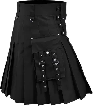 hay 2024 Color Pocket Pleated Skirt Mens Tartan Utility Kilts 2024 Plaid Skirts for Men Tartan Utility Kilts for Men 