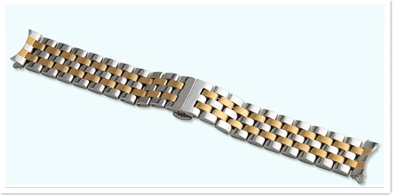 head with curved strap watchband five beads stainless residual drapery clinic emperor steel solid universal flat 