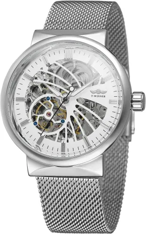 hectare leader graze necessity Steel Bracelet Watch FORSINING Men's Automatic Fascinated Water-Resistant Popular Skeleton Stainless 