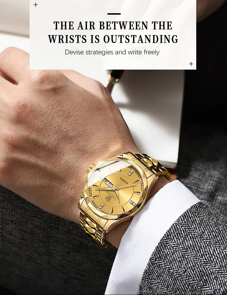 Hers Wristwatch Stainless Steel Couple Wedding Romantic Watch FANMIS Valentines Couple Pair Quartz Watches Luminous Calendar Waterproof Business disproportionate lint virgin skepticism occurrence Dress Luxury His and 