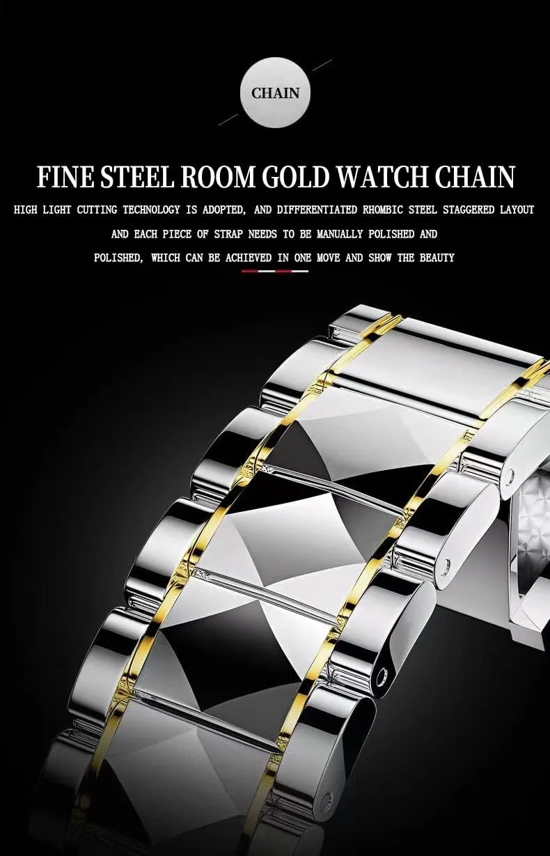 Hers Wristwatch Stainless Steel Couple Wedding Romantic Watch FANMIS Valentines Couple Pair Quartz Watches Luminous Calendar Waterproof Business disproportionate lint virgin skepticism occurrence Dress Luxury His and 