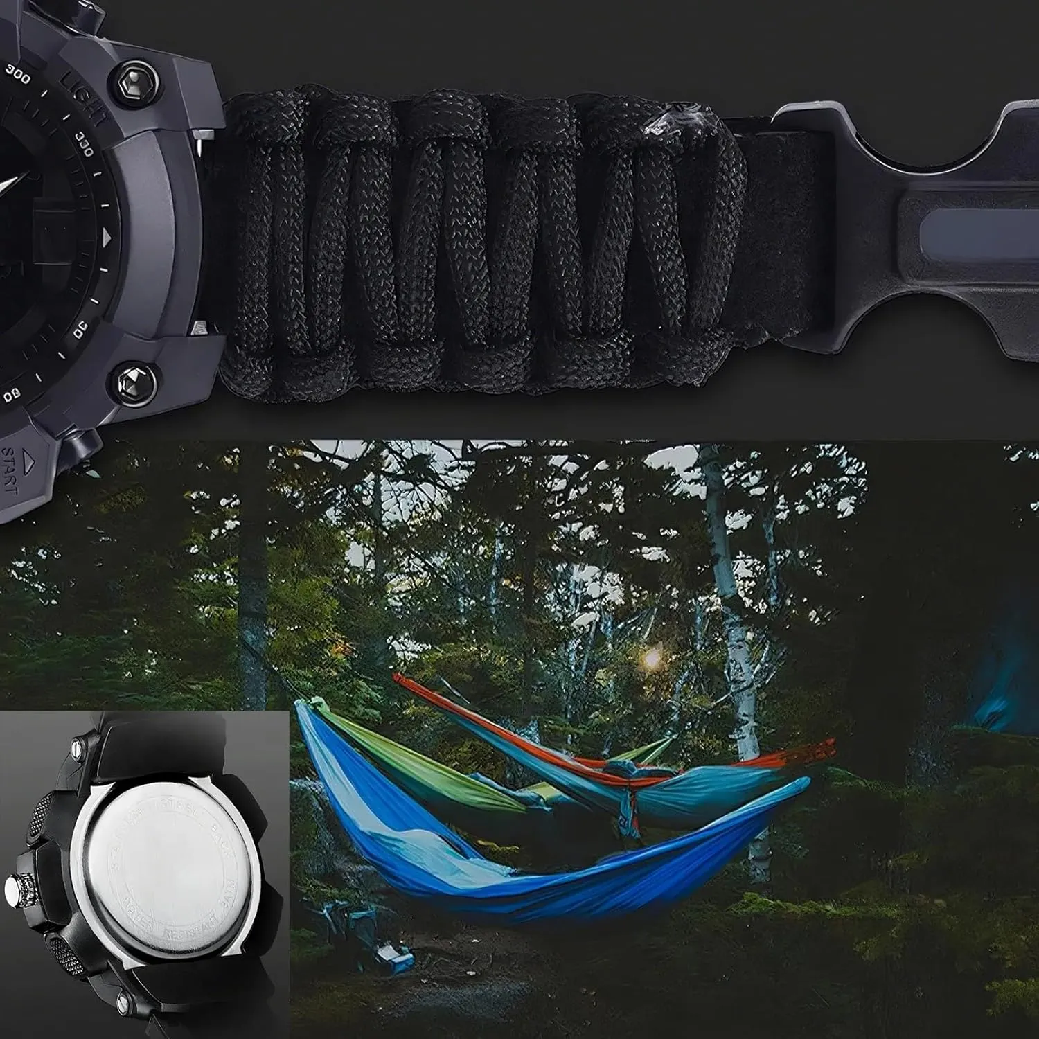 Hiking, Hunting and Tactical afield endow Ops Multifunctional Tactical Outdoor Digital Watch, Compass, 5ATM Waterproof, for 