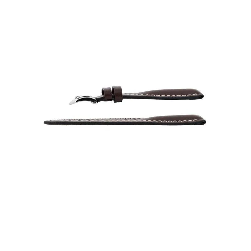 Hirsch HEAVY CALF Water-Resistant Calf Leather Watch Strap in BROWN