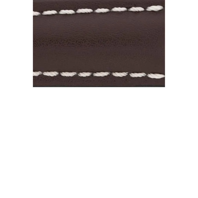 Hirsch HEAVY CALF Water-Resistant Calf Leather Watch Strap in BROWN