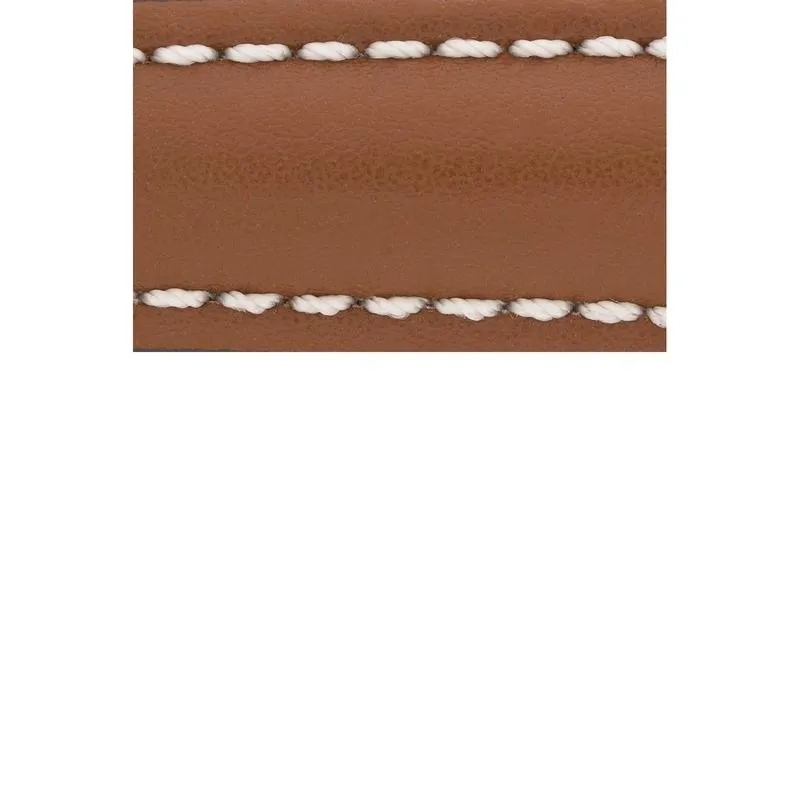 Hirsch HEAVY CALF Water-Resistant Calf Leather Watch Strap in GOLD BROWN