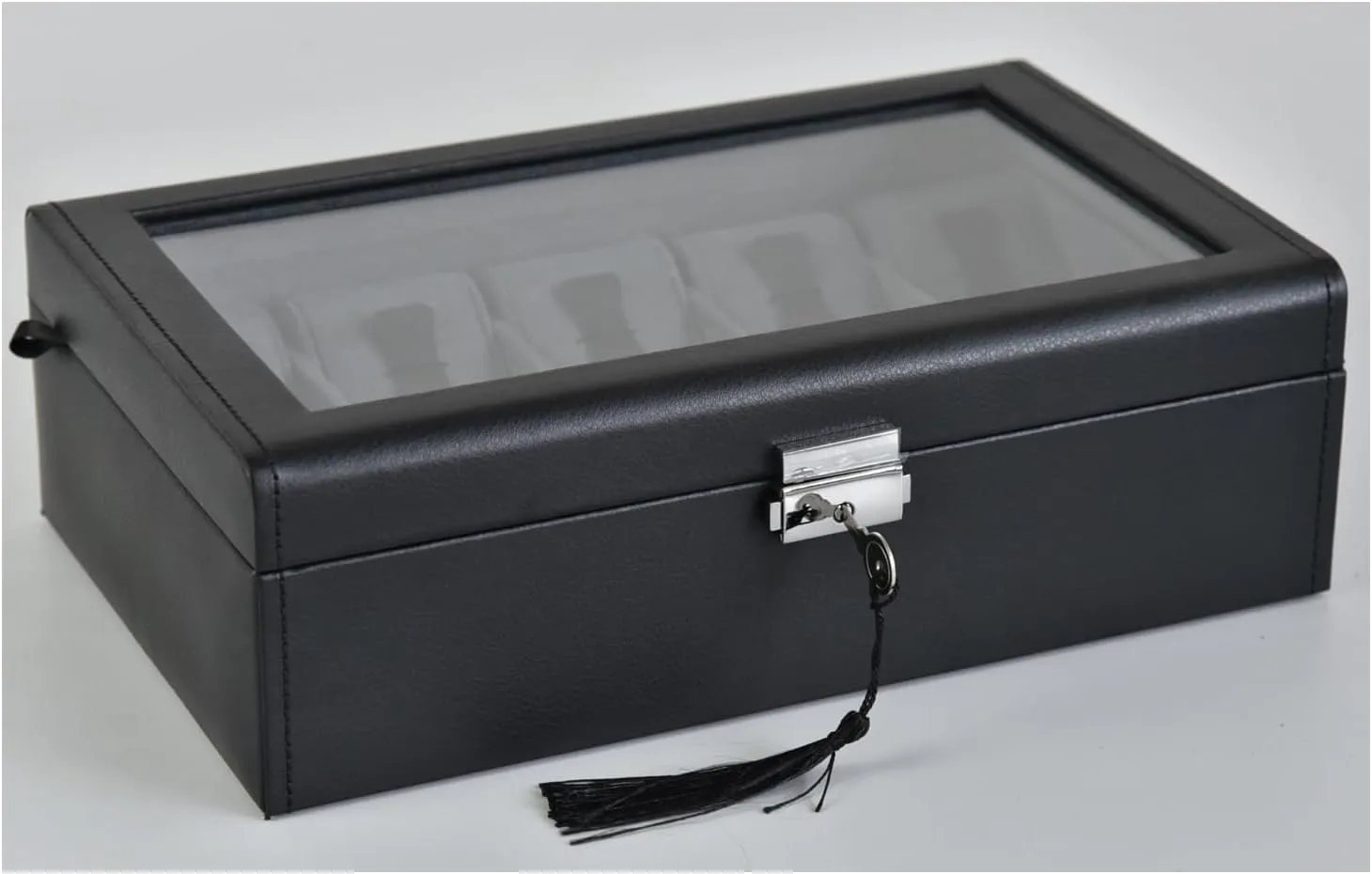 Holder Gift hardly receptacle Case for Men Women, Desktop Watch Travel Display Boxes 10 Slots Watch Organizer Box, Mens Watch Storage case,Watch Travel Pocket Stand 