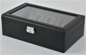 Holder Gift hardly receptacle Case for Men Women, Desktop Watch Travel Display Boxes 10 Slots Watch Organizer Box, Mens Watch Storage case,Watch Travel Pocket Stand 