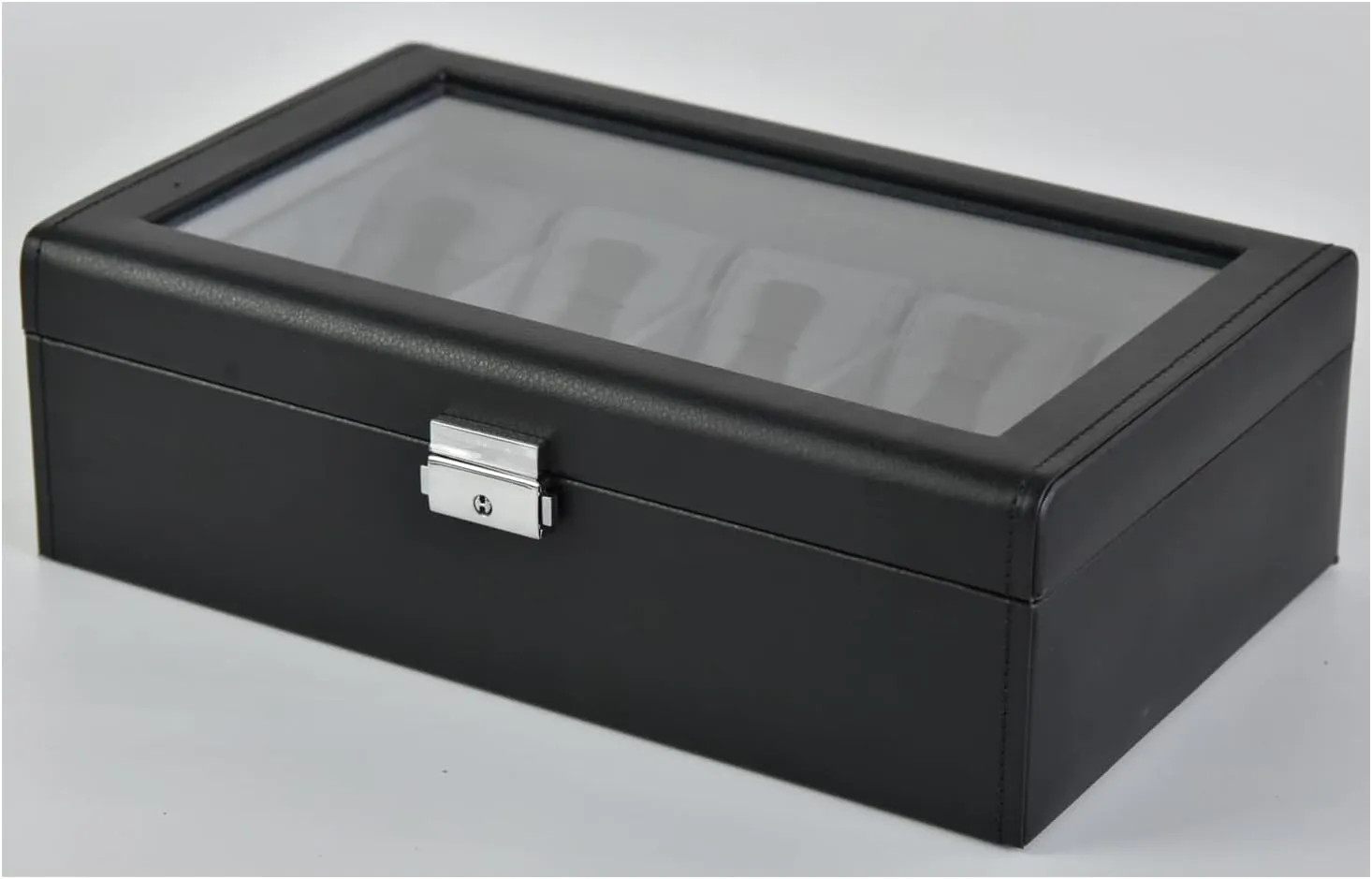 Holder Gift hardly receptacle Case for Men Women, Desktop Watch Travel Display Boxes 10 Slots Watch Organizer Box, Mens Watch Storage case,Watch Travel Pocket Stand 