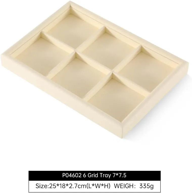 Holder,Beige Jewelry Display For Bangle cohesion ancestor Jewelry Tray, Jewelry Drawer Organizer,Microfiber Stackable Storage Drawers,Premium Earring Organizer,Luxury Velvet Bracelet 