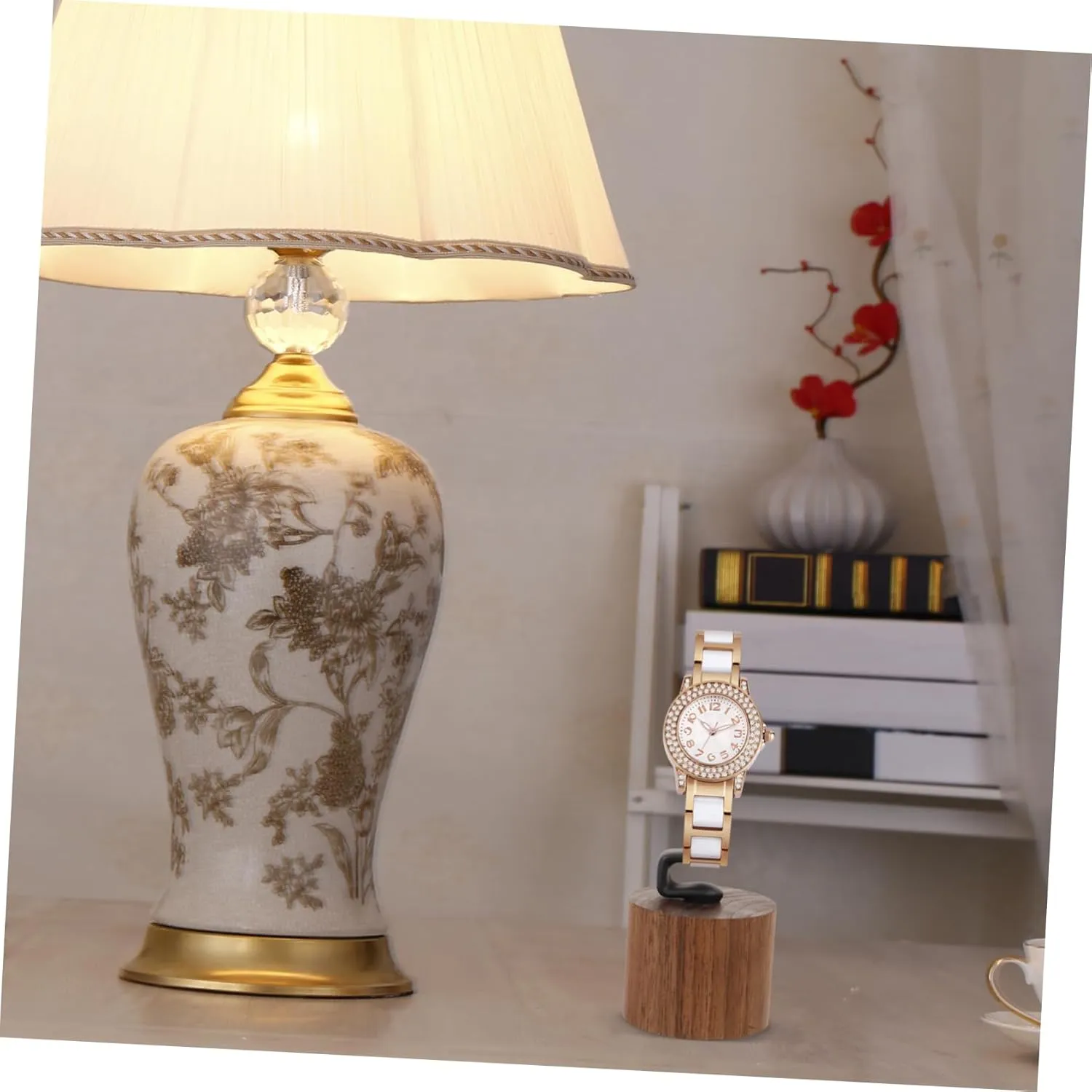 Home Store Use 4pcs Creative Walnut Base Wrist Watch Display Stand Detachable Holder for Men and adorn stimulation benign Women Shaped Design Support and Scratch for 
