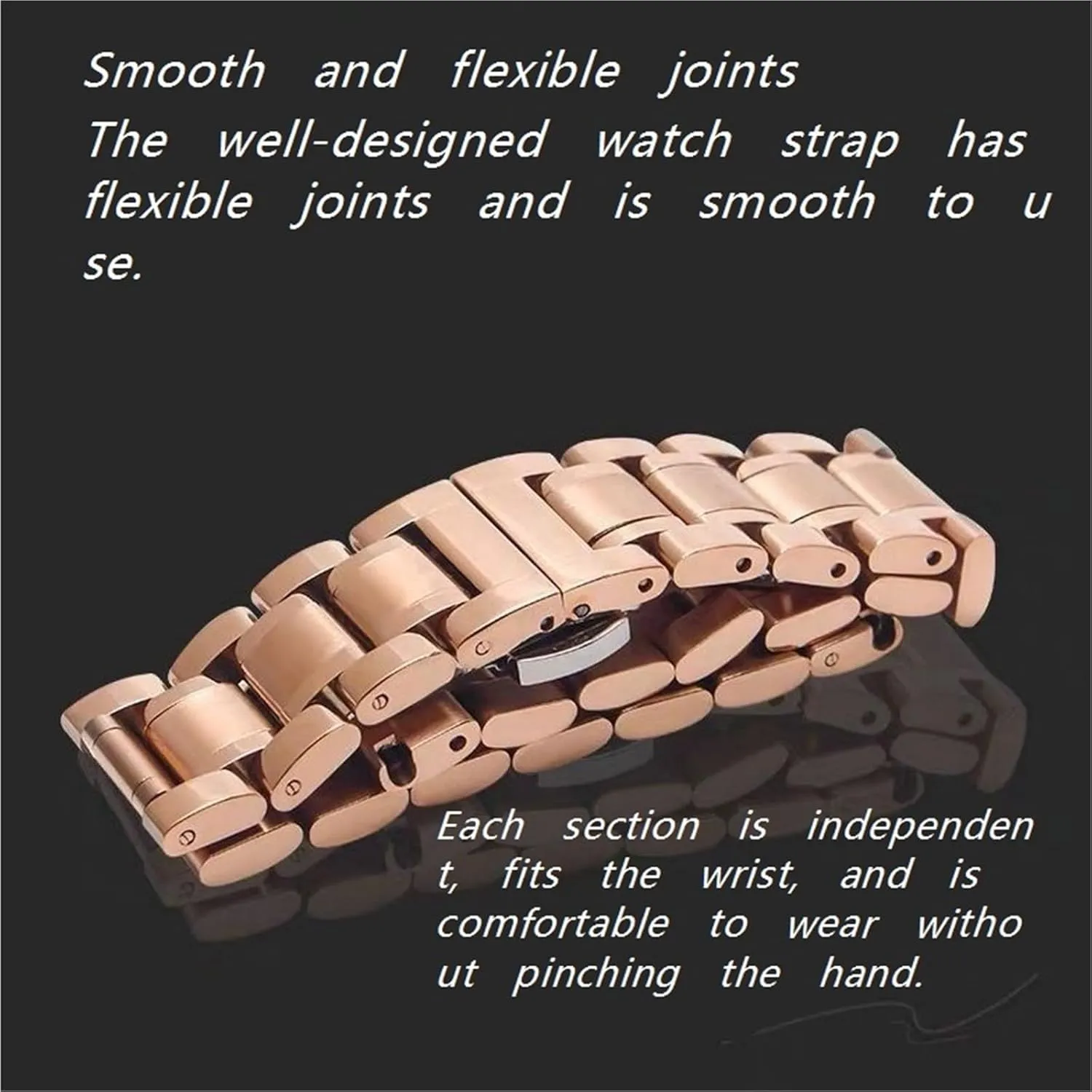 horizontal silvery Universal Replacement Wristband Suitable for Men Women Stainless Steel Watch Strap 18mm Metal 