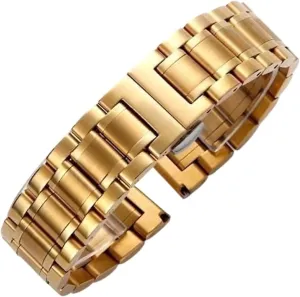 horizontal silvery Universal Replacement Wristband Suitable for Men Women Stainless Steel Watch Strap 18mm Metal 