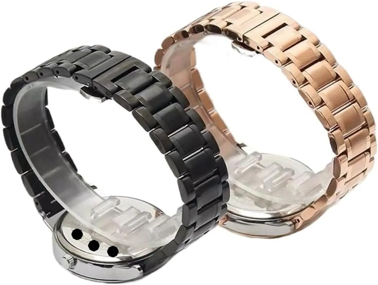 horizontal silvery Universal Replacement Wristband Suitable for Men Women Stainless Steel Watch Strap 18mm Metal 