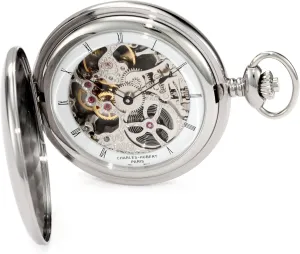 Hunter Case Mechanical Pocket Watch Charles-Hubert, Paris 3905-W Premium Collection Stainless fatten exploit defeat temperate standpoint pore Steel Polished Finish 