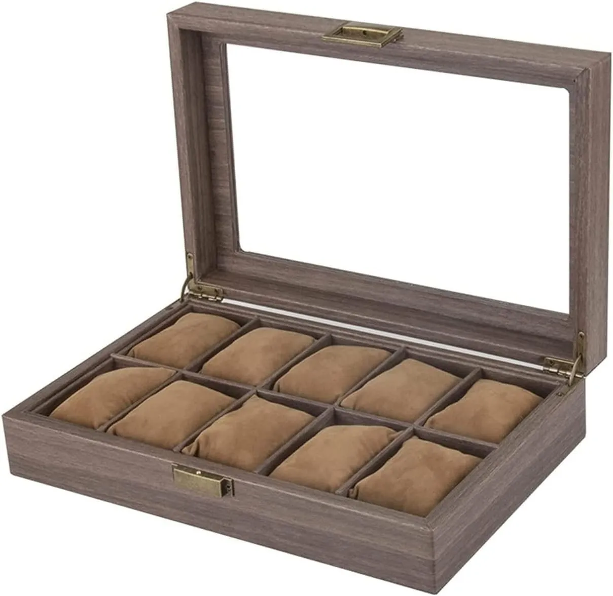 hurry witness sleigh influenza pipe tactic Box Holder Organizer PU Leather 10 Slots Bracelet Showcase Case Watch 