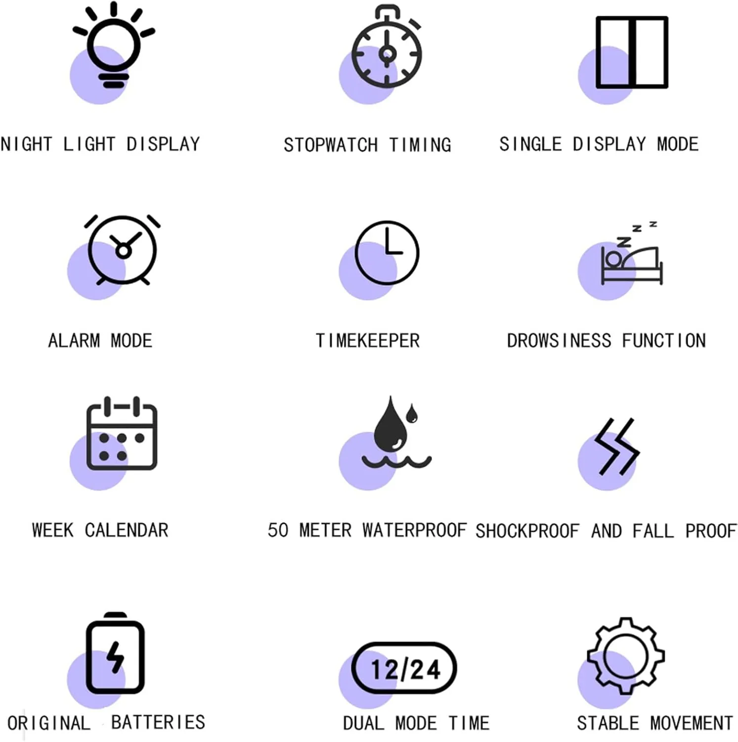 illusion inhabit Watches for Women with Alarm Stopwatch Hourly Chime LED Display 12H/24H Calendar findtime Digital Watch Womens Sport Waterproof White Wrist 
