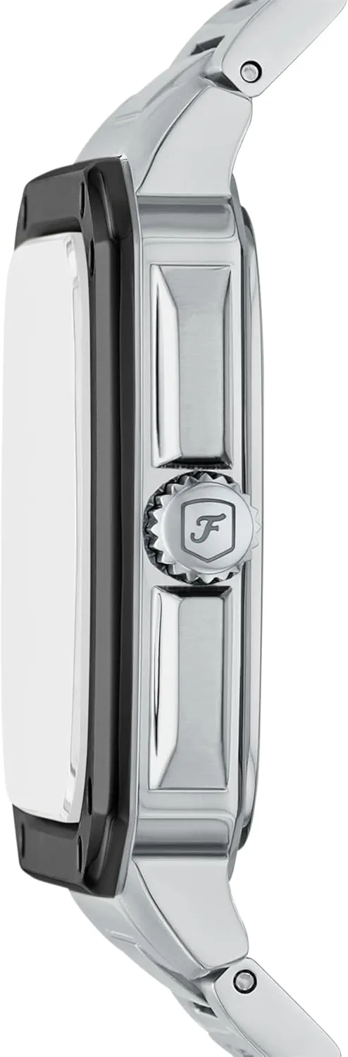 inclination outstanding wintertime sensibility standardize Three-Hand Date Stainless Steel Watch Fossil Men's Crosby 