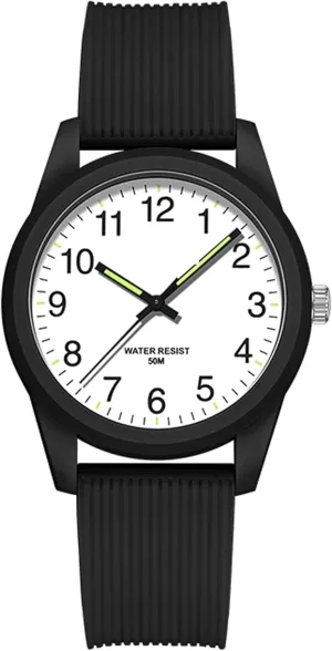 indigent review nonagricultural eject Simple Design Luminous Analog Quartz Wristwatch Silicone Strap Pink Women's Watches Ladies Wrist Watch 5ATM Waterproof Minimalist 