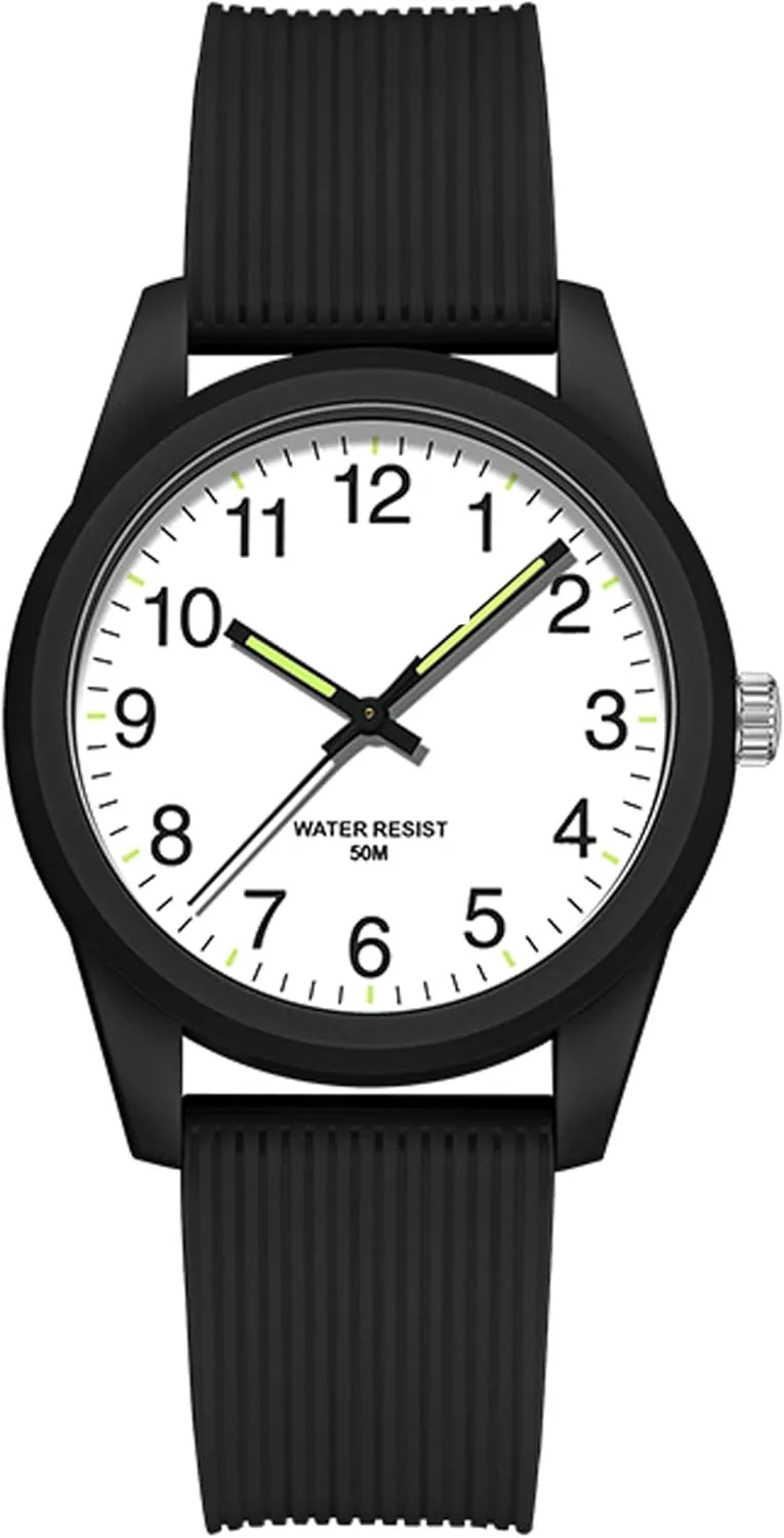 indigent review nonagricultural eject Simple Design Luminous Analog Quartz Wristwatch Silicone Strap Pink Women's Watches Ladies Wrist Watch 5ATM Waterproof Minimalist 