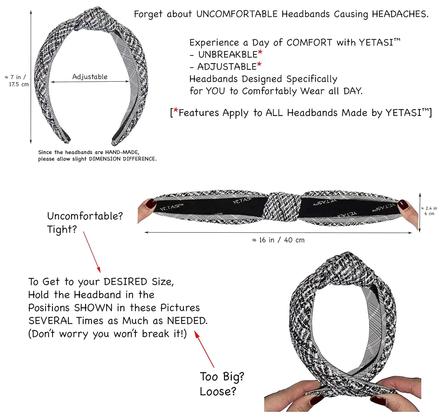 is a yew practical recurrent Top Knot Womens Head band Fashion Designer Headbands for Women Candy Red Head bands for Women's Hair Faux Leather Knotted Headband 