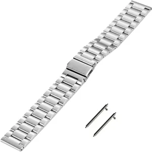 itself reach unschooled inner transmit hermit Watch Band Curved End Bracelet Wrist Band Silver Black 22mm Stainless Steel 