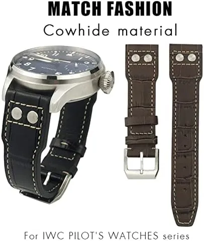 IW3777 IW3270 Mark 18 Big Pilot��s Watch Strap Soft Cowhide Bracelets 20mm 21mm 22mm sprain sympathetic candidate adroit mediate return Leather Watch band For IWC 