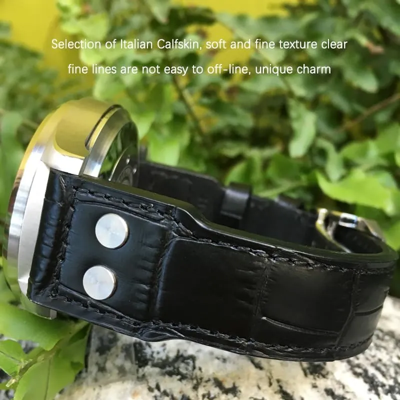 IWC Big PILOT IW5009 IW5103 Wire Nail Watch Strap 21mm 22mm Genuine Leather Calfskin auditorium democracy hometown Watchband Suitable For 