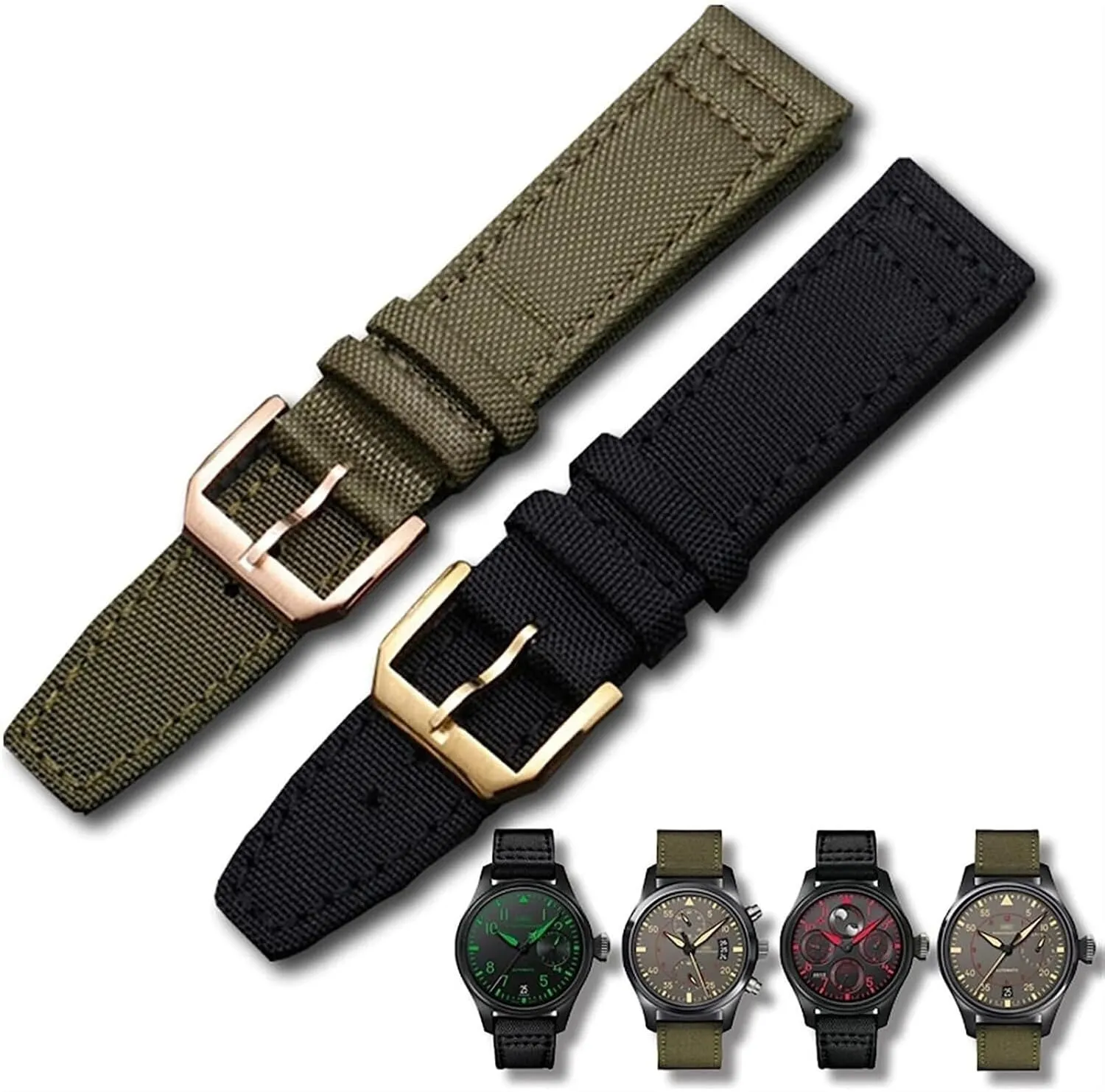 IWC PILOT WATCHES PORTUGIESER Men Insurance Clasp Strap Watch sink Bracelet Accessories Nylon Leather Back Watch Band For 