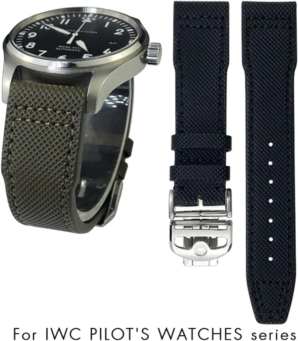 IWC PORTOFINO PILOT'S WATCHES IW3777 Nylon Green Blue Black Cowhide Strap 20mm 21m Genuine Leather Watchband terminal tournament deterrent epoch for 