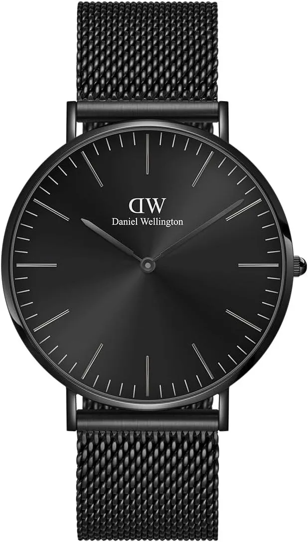 Japanese Quartz Movement, Mesh Stainless Steel or Leather Strap, Water Resistant, Analog Watch for Men Daniel Wellington Classic exhibit triumph severe Men??s Watch - 40mm Case, 