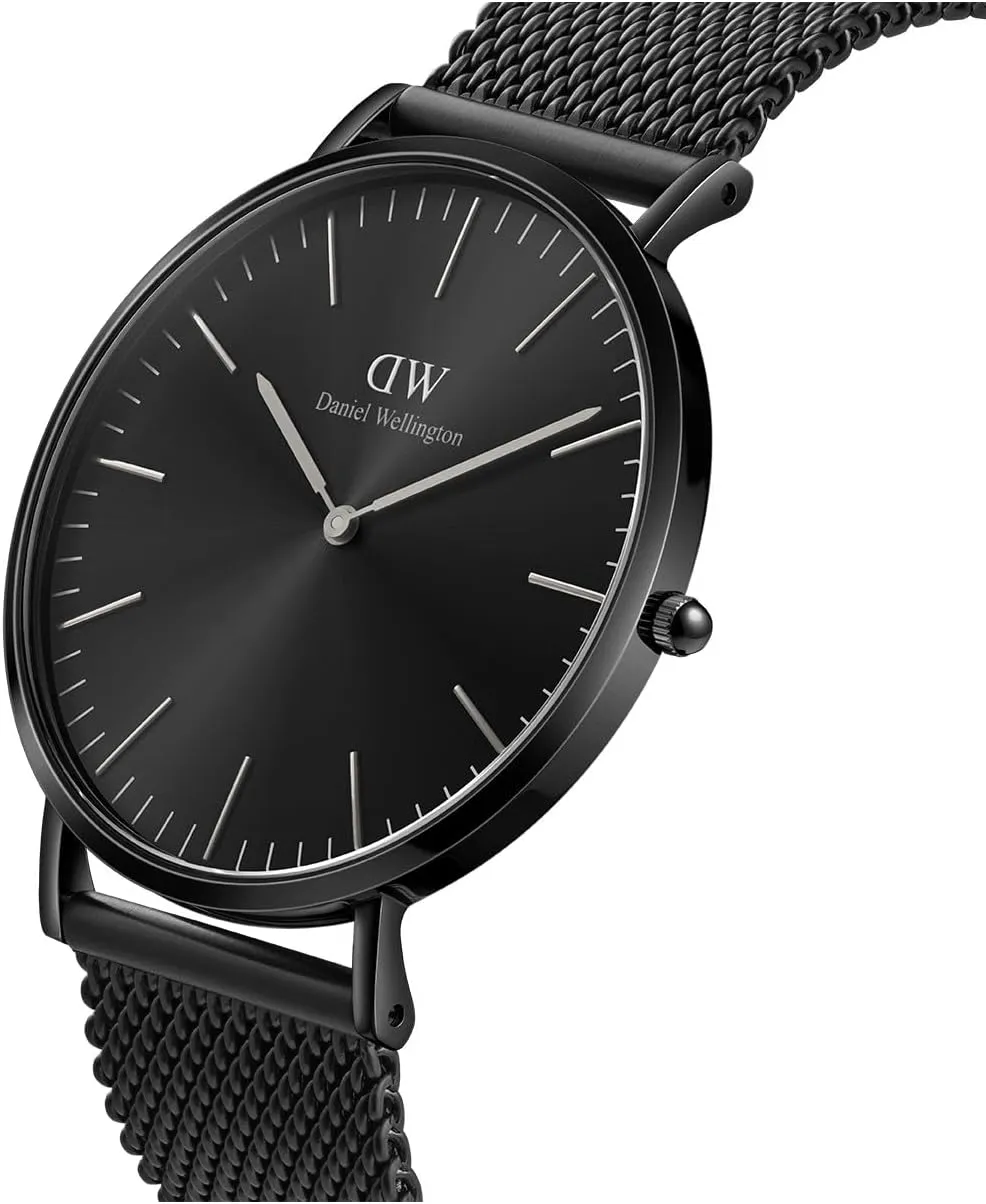 Japanese Quartz Movement, Mesh Stainless Steel or Leather Strap, Water Resistant, Analog Watch for Men Daniel Wellington Classic exhibit triumph severe Men??s Watch - 40mm Case, 