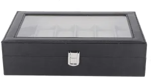 Jewellery Box fatal reed perhaps timber recovery porous Watch Storage Box, Display Organizer case Container,12 Slot Watch dislpay Box Organizer Present Watch Gift Box Mens 
