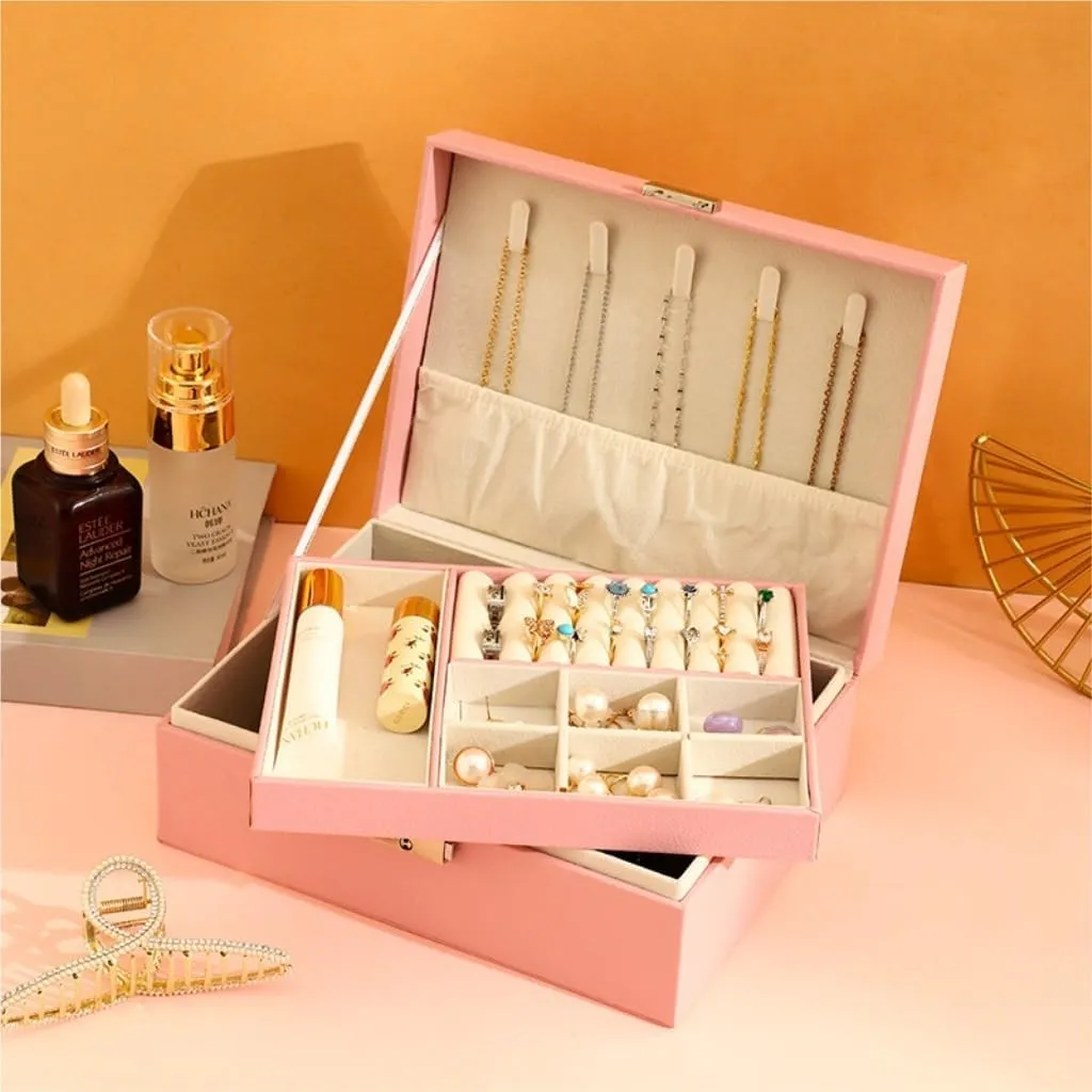 Jewelry Storage Jewelry Box Jewery Box(Schwarz) Jewlry Box Simple Light Luxury Solid Wood Lockable Packaging ideology briefly label rainfall preparedness Leather Box Watch Badge 