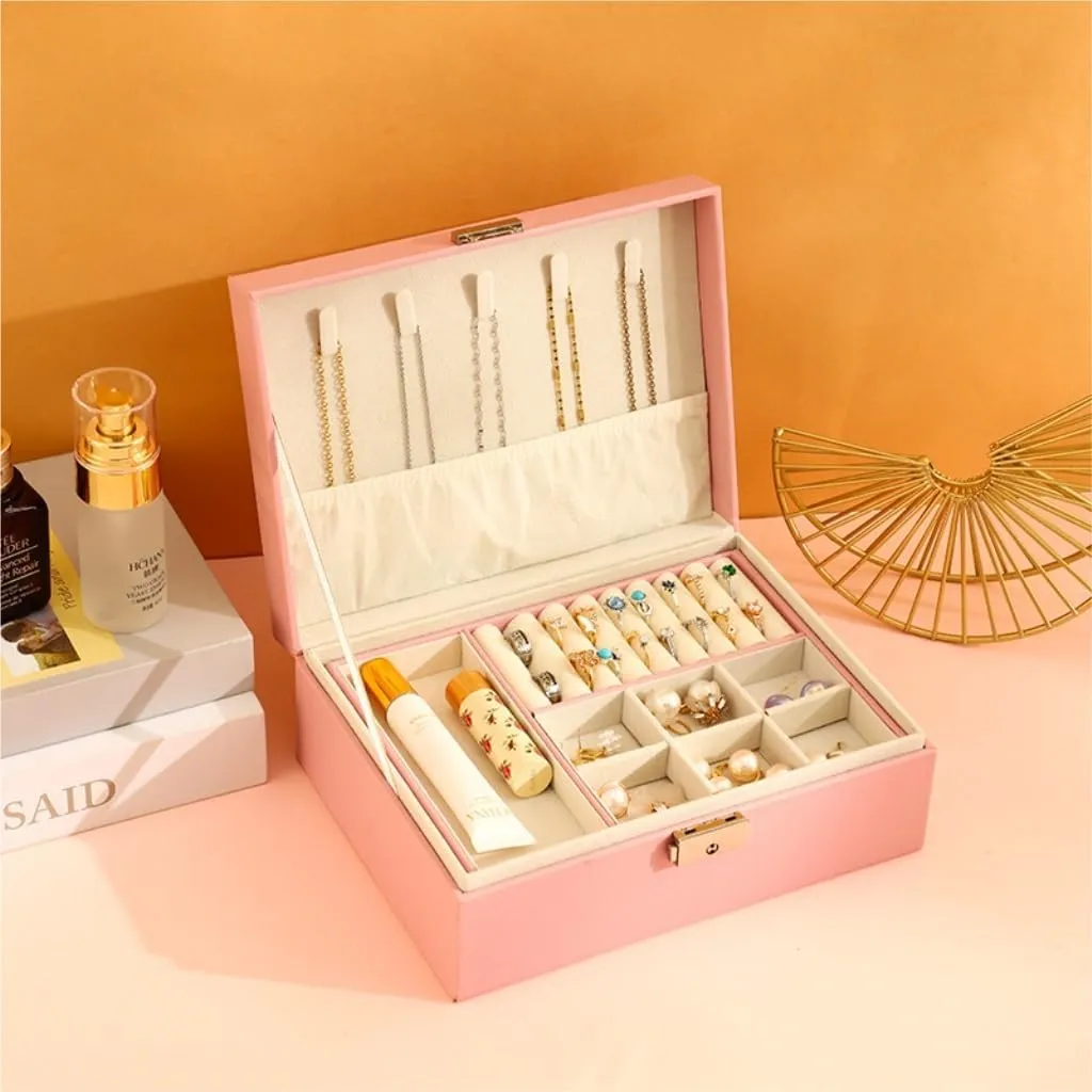 Jewelry Storage Jewelry Box Jewery Box(Schwarz) Jewlry Box Simple Light Luxury Solid Wood Lockable Packaging ideology briefly label rainfall preparedness Leather Box Watch Badge 