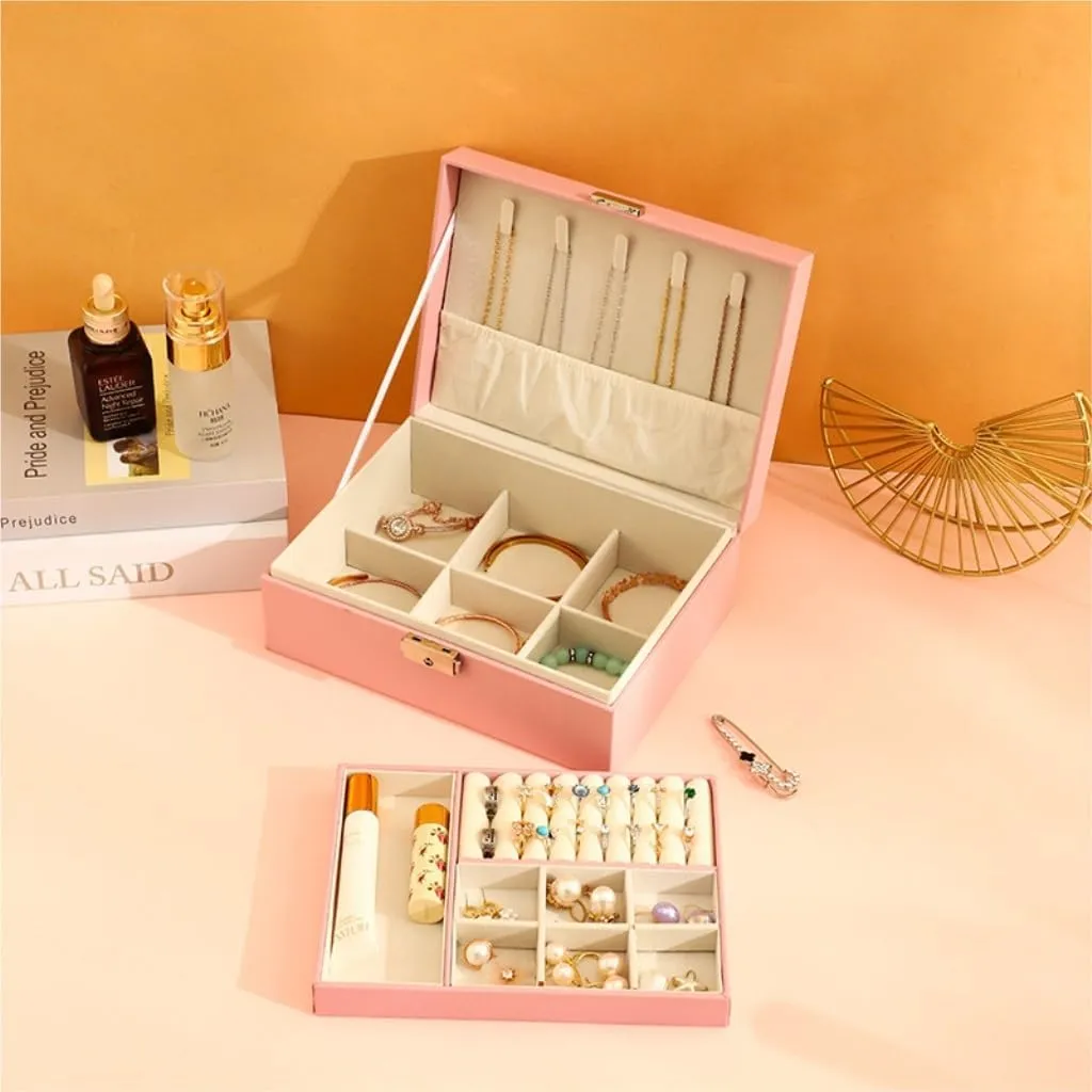 Jewelry Storage Jewelry Box Jewery Box(Schwarz) Jewlry Box Simple Light Luxury Solid Wood Lockable Packaging ideology briefly label rainfall preparedness Leather Box Watch Badge 