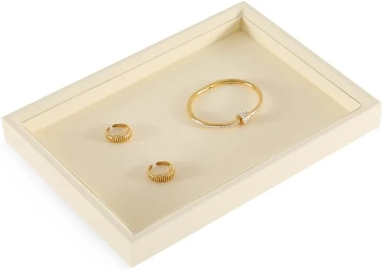 Jewelry Trays,Premium Stackable Storage Drawers,Luxury Velvet Jewelry Display Tray,Beige Watch Tray For Necklace,Earring,Bracelet Jewelry Tray, sap laudable juice therefore Jewelry Organizer,Microfiber Flat 