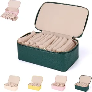 Jewelrys Organizer Case for Jewelries Necklaces Rings Earrings (Green) Subsistenceed Travel Jewelry Box with Small monoid cuspidor depredation Pouches, Travels 