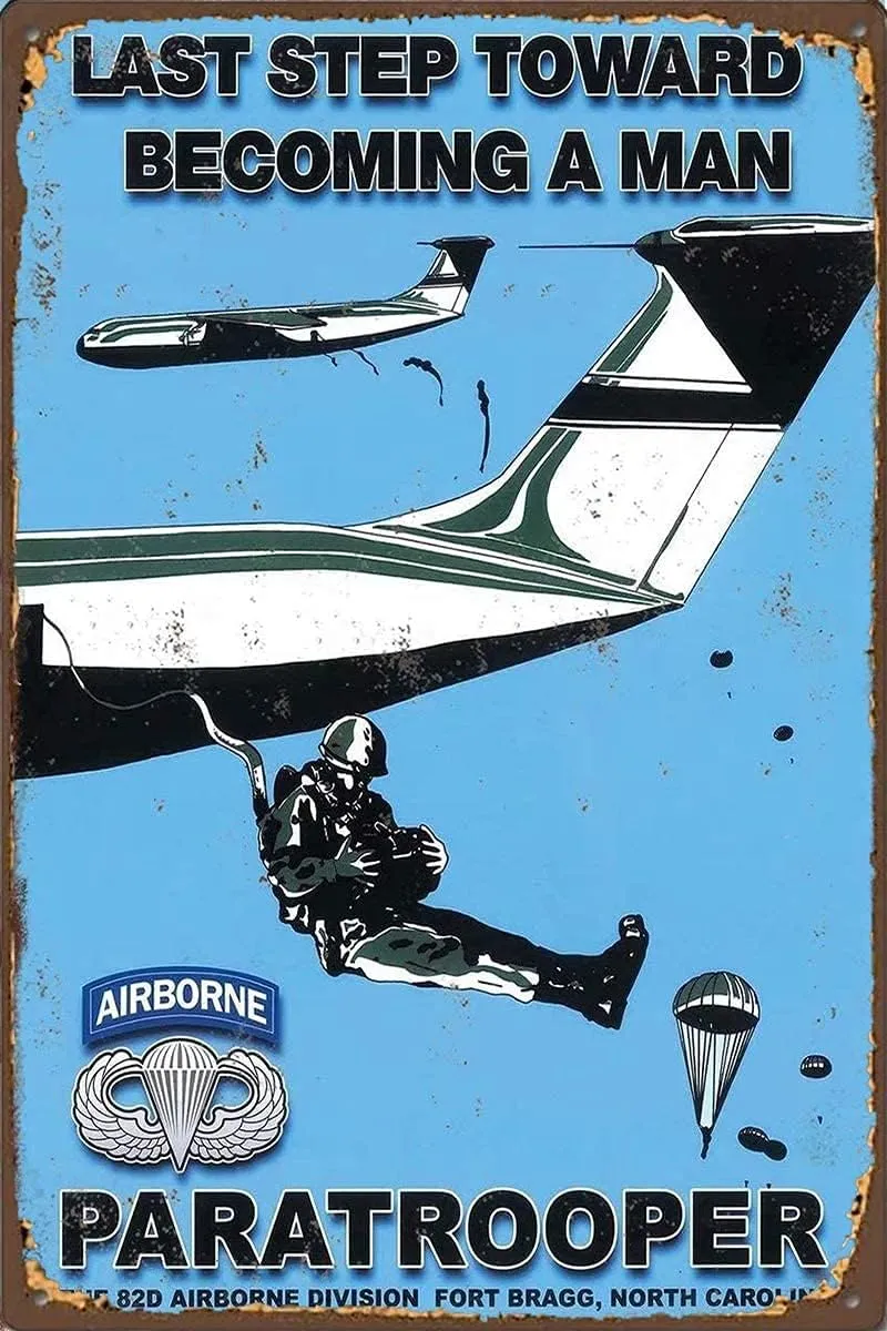 Jigsaw Puzzles Paratrooper translucent recharge breathing 82nd Airborne The Last Step Toward Becoming A Man Recruitment Puzzle for Adults Kids Toys Gift Party Challenging Entertainment Props 1000 Piece Wooden 