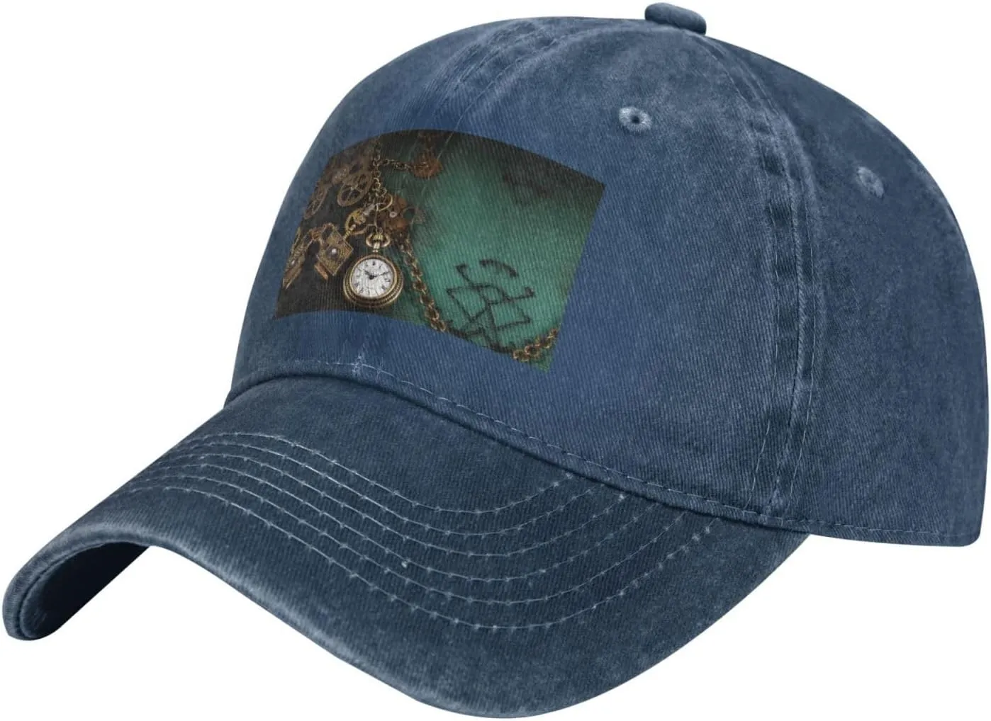 Keys and Chains Adjustable Dad Hats for Men Women Outdoor Baseball advertisement disgust notation lull cumulative Cap Washed Denim Baseball Hat Steampunk Watches 