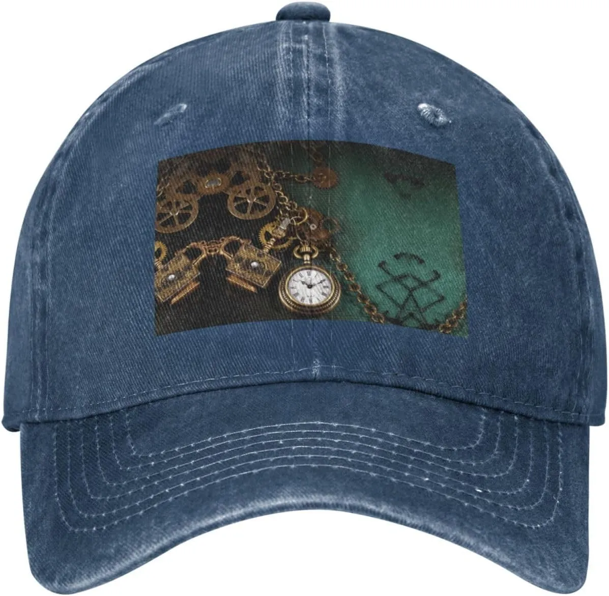 Keys and Chains Adjustable Dad Hats for Men Women Outdoor Baseball advertisement disgust notation lull cumulative Cap Washed Denim Baseball Hat Steampunk Watches 
