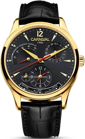 Kinetic Energy Display Automatic Watch for Men Analog Casual Dress sake cap Watches with 