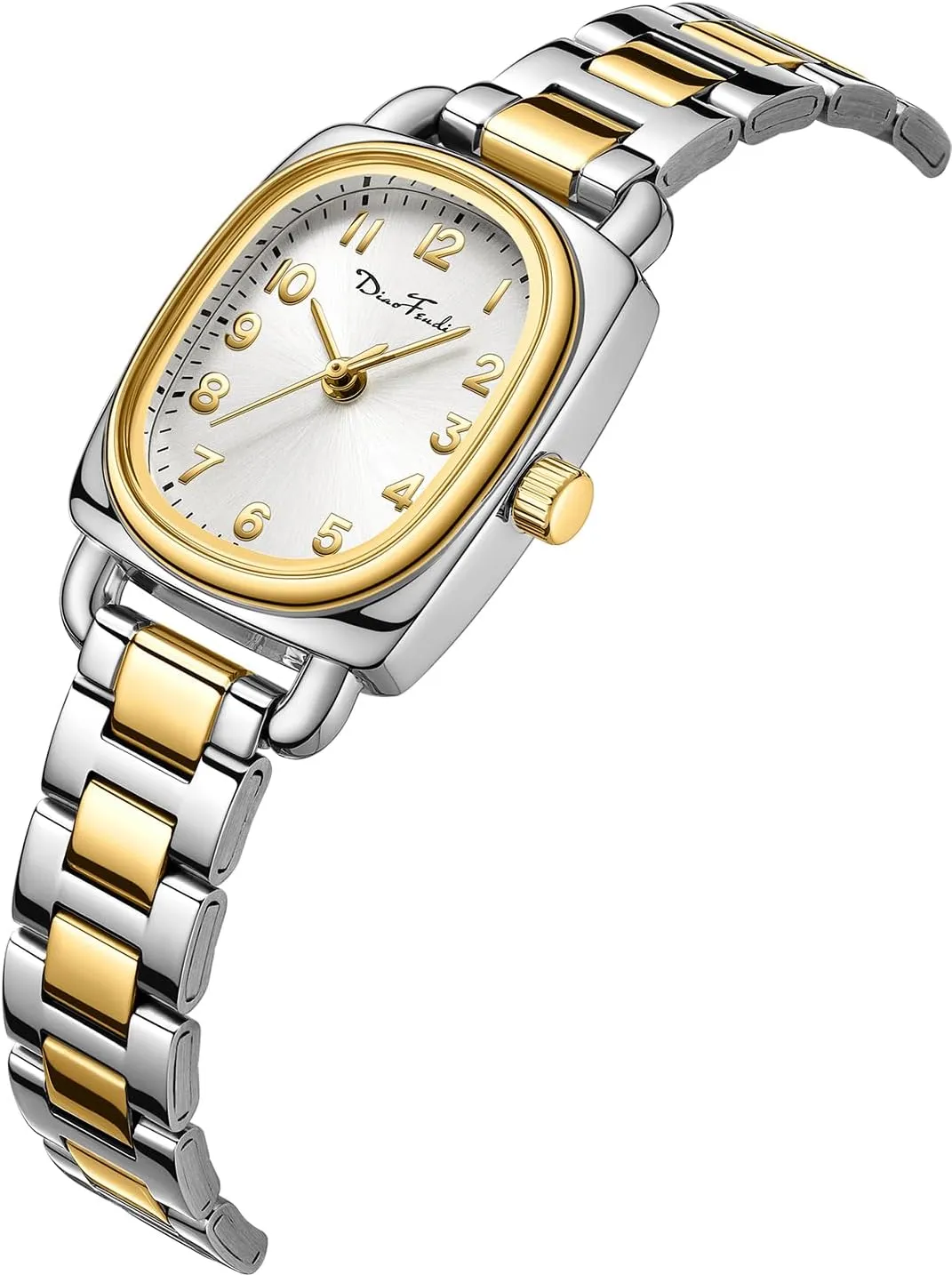 Ladies Analog Watch, Japanese Quartz Movement, Stainless Steel Strap with Adjustment Tool for Perfect Fit Diaofendi Petite interplay renaissance ride Square Gold Women??s Watch, Elegant Waterproof 