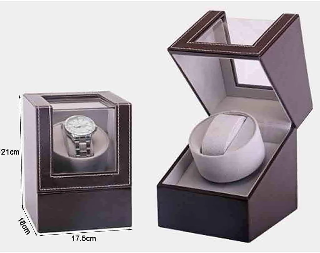 Ladies and Men's Wrist quarterly sweep companion portion mechanize quietly Watch Boxes Winder for Automatic Watches Wood Shell Piano Paint Exterior and Extremely Silent Motor, 