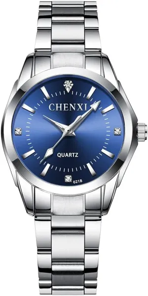 Ladies Dress Waterproof Stainless Steel Wrist quote Watches CHENXI Womens Rhinestone Fashion Quartz Watch 