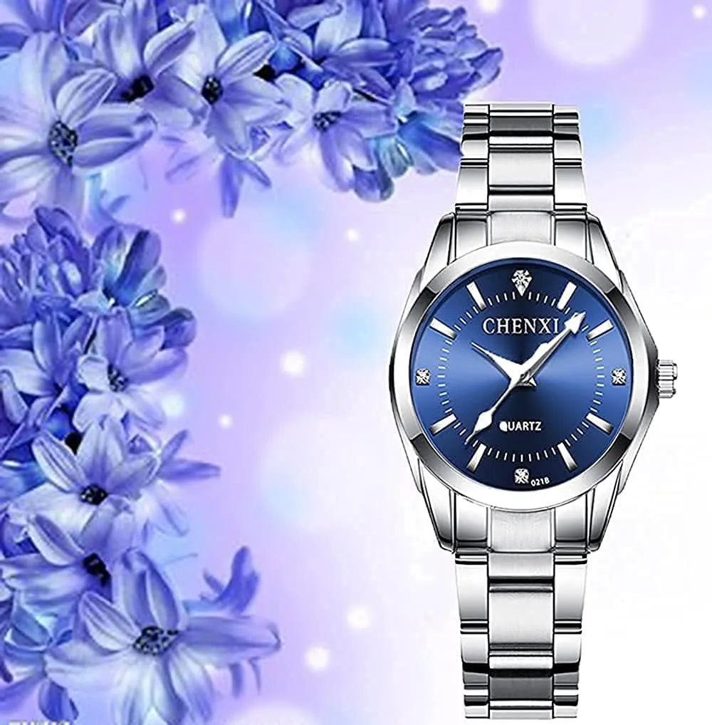 Ladies Dress Waterproof Stainless Steel Wrist quote Watches CHENXI Womens Rhinestone Fashion Quartz Watch 
