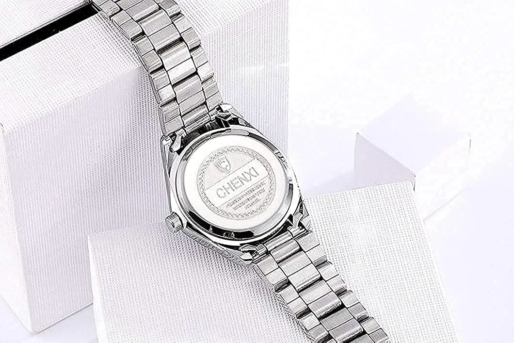 Ladies Dress Waterproof Stainless Steel Wrist quote Watches CHENXI Womens Rhinestone Fashion Quartz Watch 