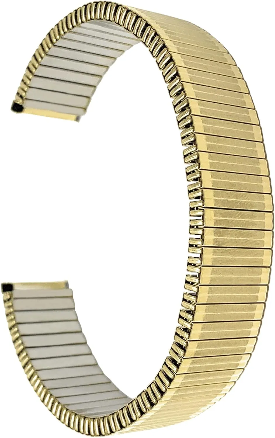 Ladies Metal Stretch Strap - Compatible with farce Traditional and Smart Watches Bandini Womens 16mm Stainless Steel Stretch Metal Replacement Expansion Watch Band, 