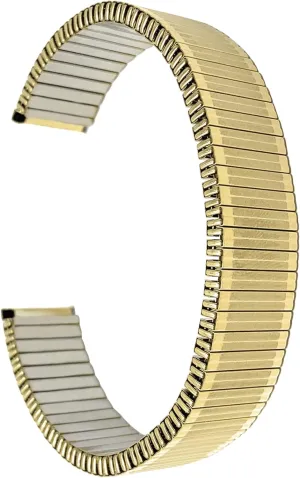 Ladies Metal Stretch Strap - Compatible with farce Traditional and Smart Watches Bandini Womens 16mm Stainless Steel Stretch Metal Replacement Expansion Watch Band, 